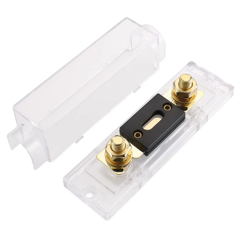 Baomain 1-Pack 200A ANL Fuse Holder Kit with Fuse - Gold-Plated Terminals, for Car Audio, Amplifiers, 12V/24V DC Systems, Compatible with 0/2/4 AWG Wires - Image 2
